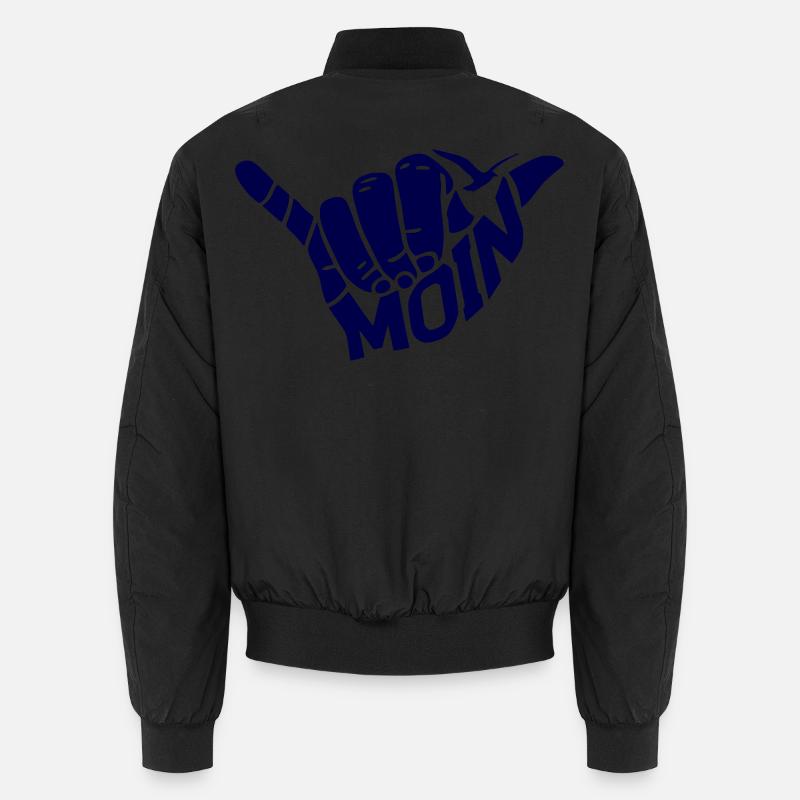 Handzeichen "MOIN" - Unisex Bomberjacke - Schwarz