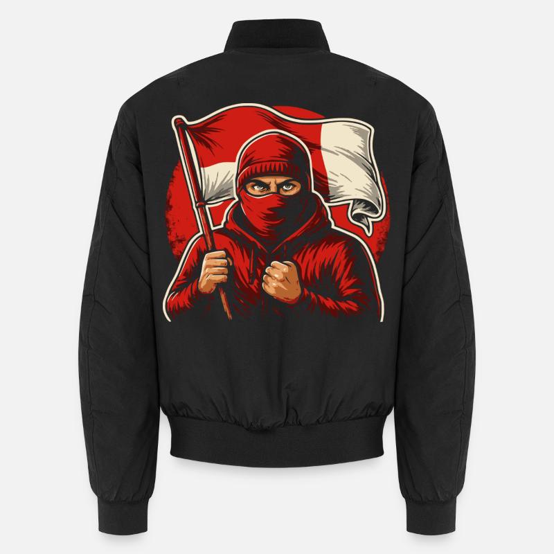 Ventilateurs Cologne Berlin Rot Weiss - Bomber unisexe - noir