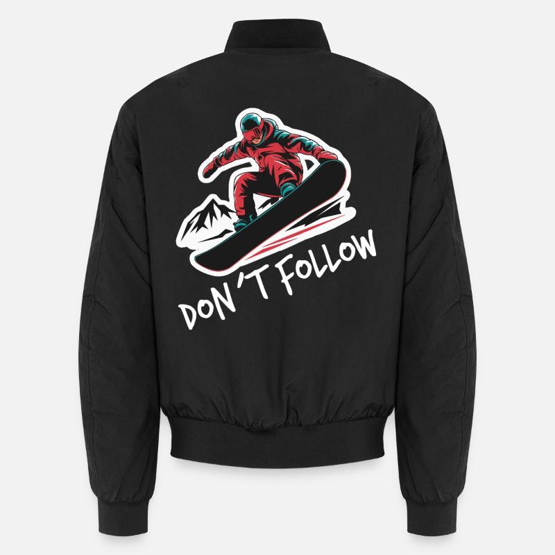 Snowboarder faisant du snowboard Bomber unisexe