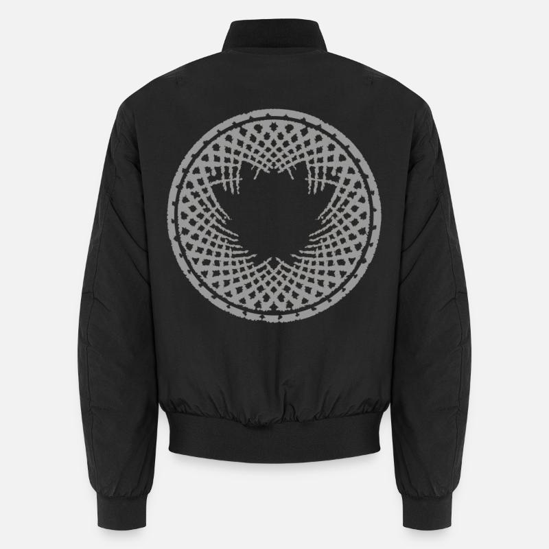 Geometrisches Mandala Muster - Unisex Bomberjacke - Schwarz