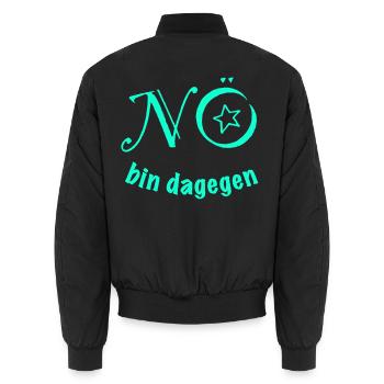 NON, JE SUIS CONTRE - non, non, anti, pas envie - Bomber unisexe - noir - Dos - AI Model Male 185 light (185cm)
