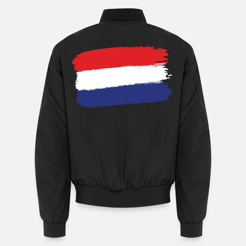 Dutch Flag Brushstroke Unisex Bomber Jacket