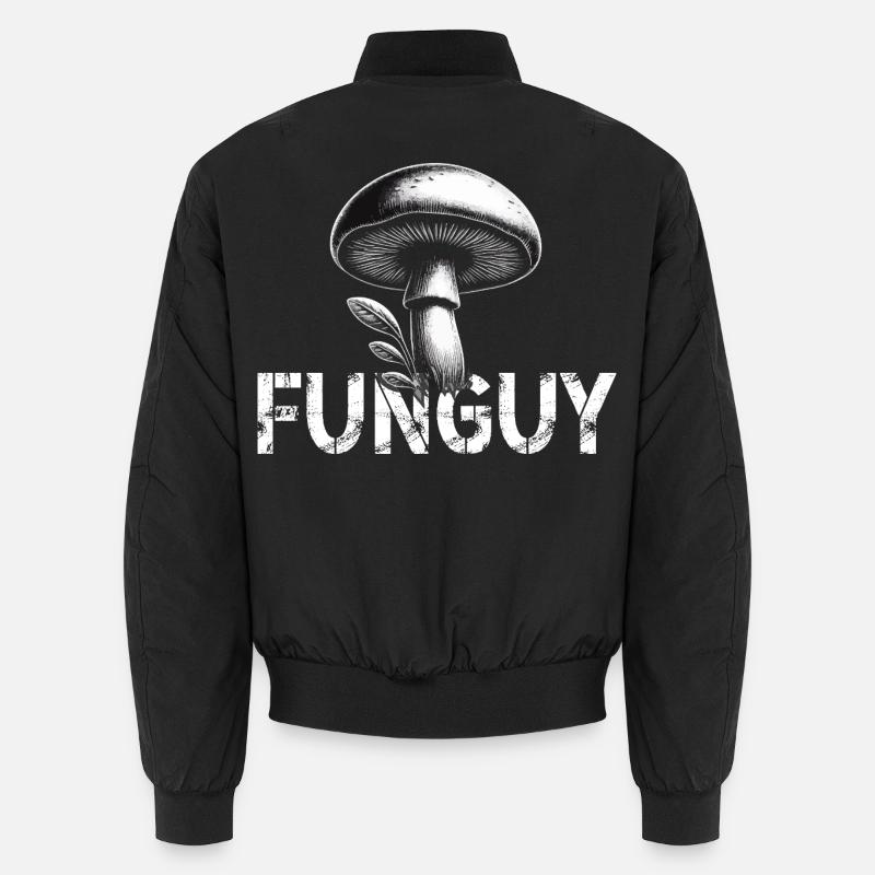 Mushroom design with lettering Unisex Bomber Jacket