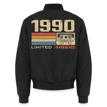 Legends 1990 Vintage 1990 Jubilee 1990 vintage - Unisex Bomber Jacket - black - Back - AI Model Male 185 light (185cm)
