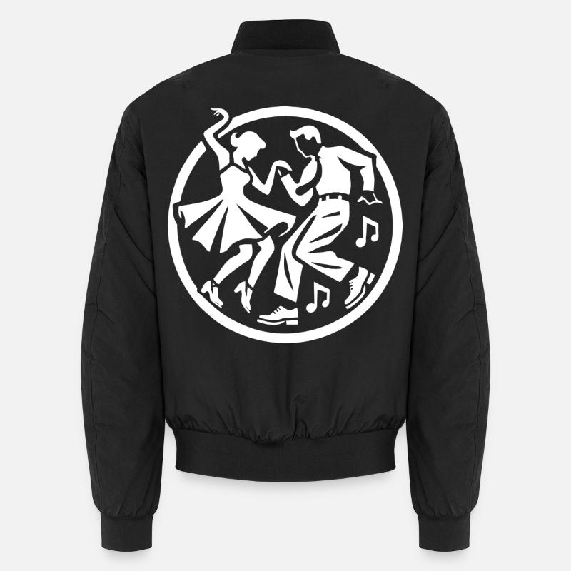 Conception de silhouette rock 'n' roll Bomber unisexe