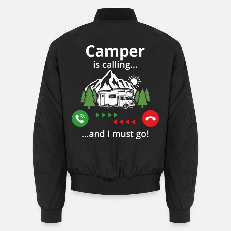 Camper ruft... Und ich muss gehen Unisex Bomberjacke