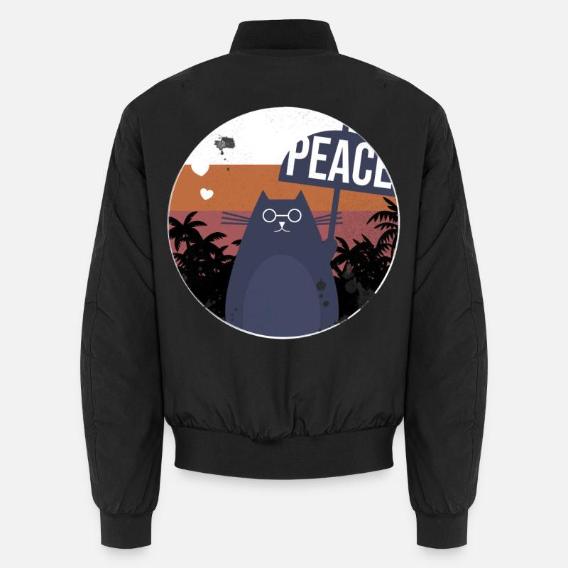 Katze Vintage Design Geschenk Unisex Bomberjacke