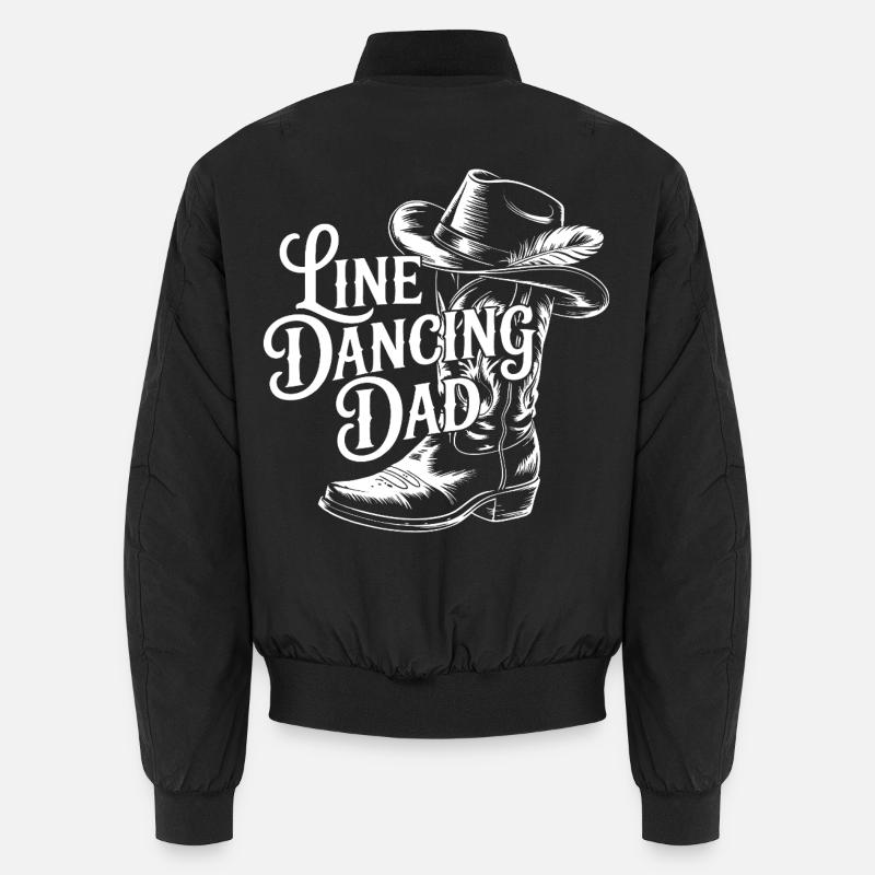 Papa Linedancing Western - Unisex Bomberjacke - Schwarz
