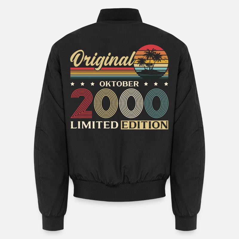 25e anniversaire Original Octobre Année 2000 Bomber unisexe