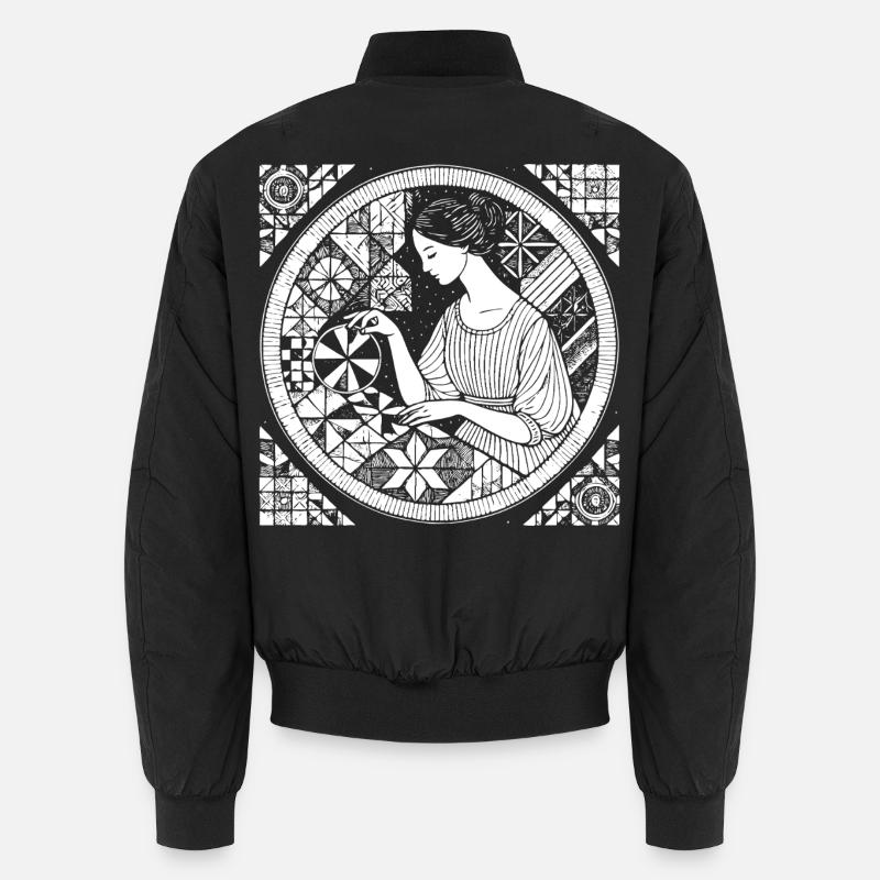 Quilting Design – Creativity & Craftsmanship - Unisex Bomber Jacket - black