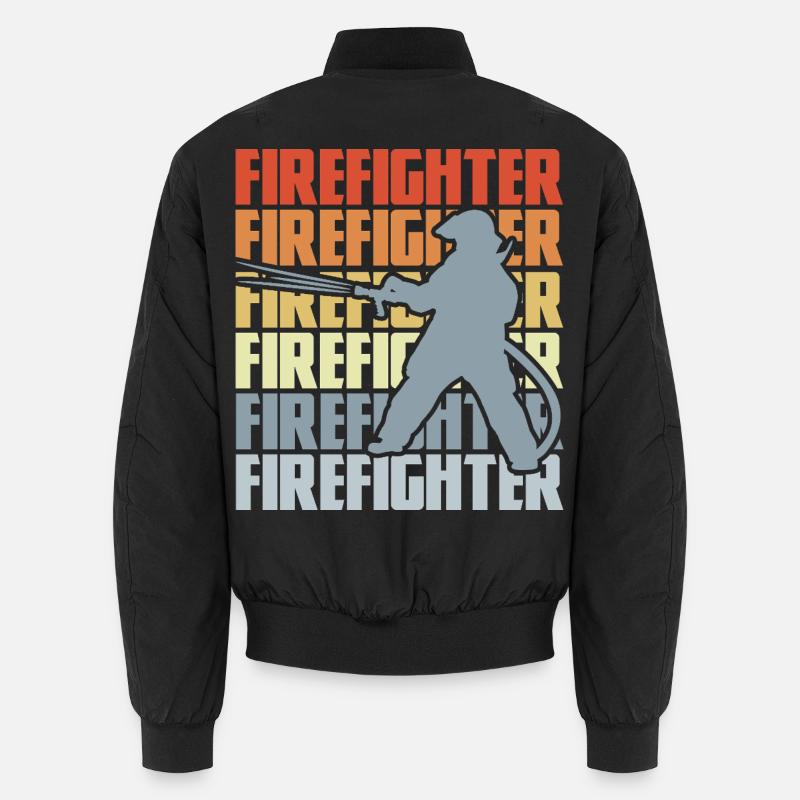 Retro Firefighter Unisex Bomber Jacket