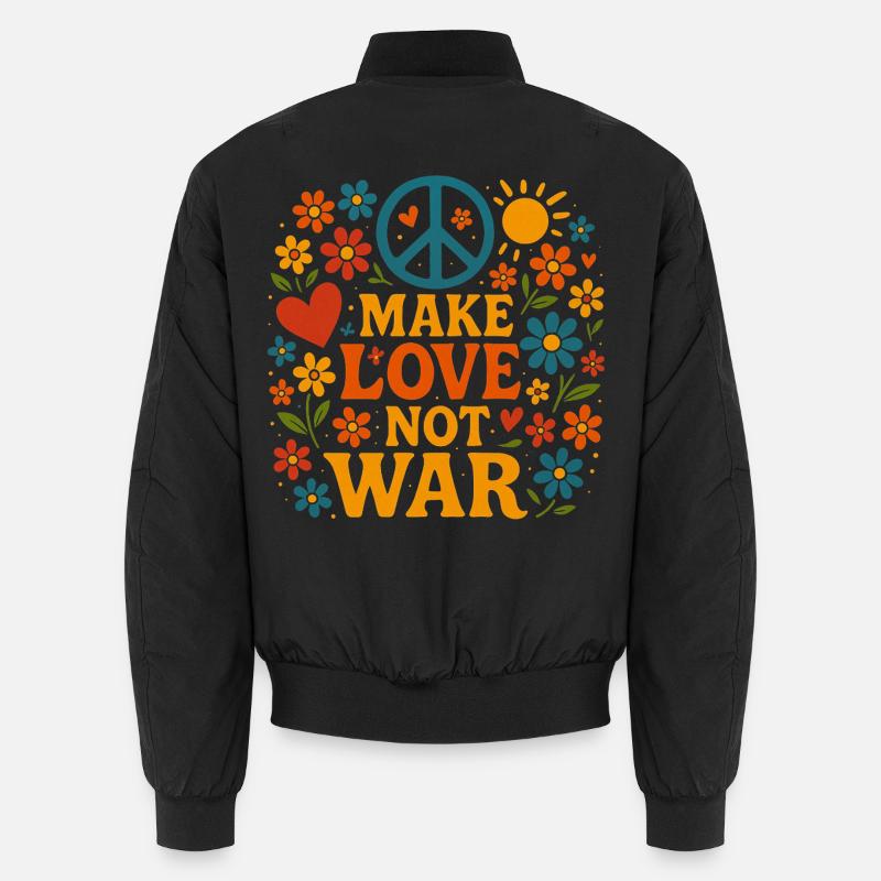 Für Frieden - gegen Krieg | Friedensbotschaft Unisex Bomberjacke