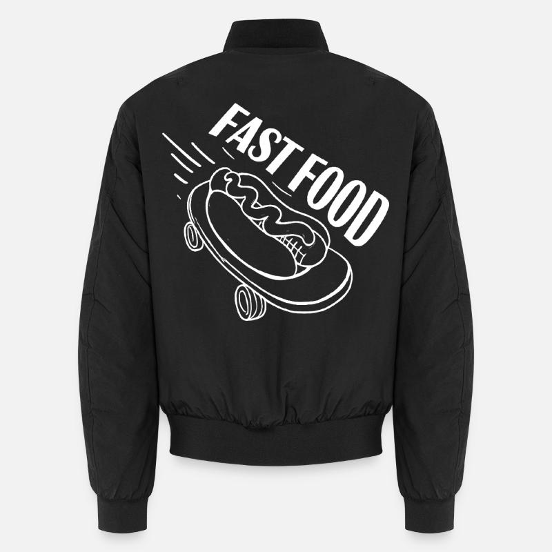 Fast Hot Dog Skateboard Longboard - Bomber unisexe - noir