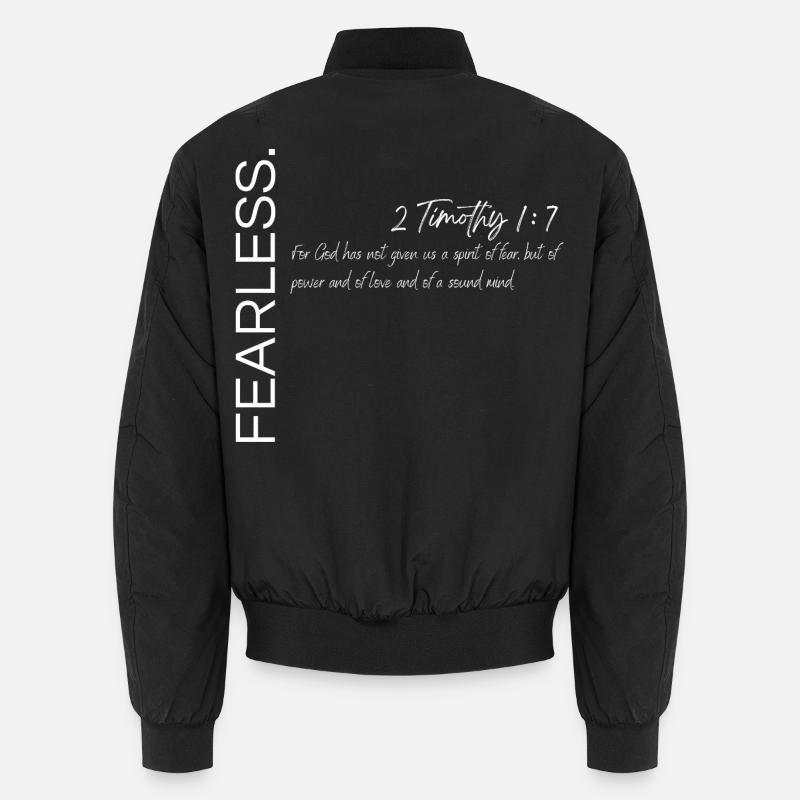 Sans peur - 2 Timothée 1:7 Conception chrétienne Bomber unisexe