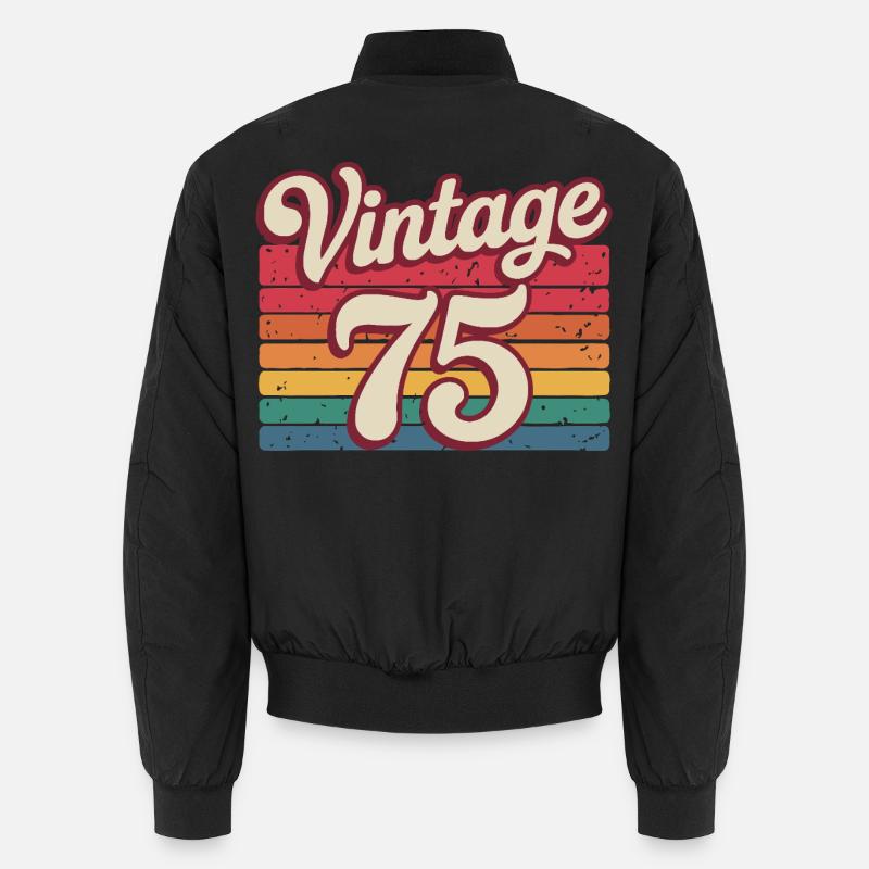 Vintage 75 Retro Design 70s Unisex Bomber Jacket