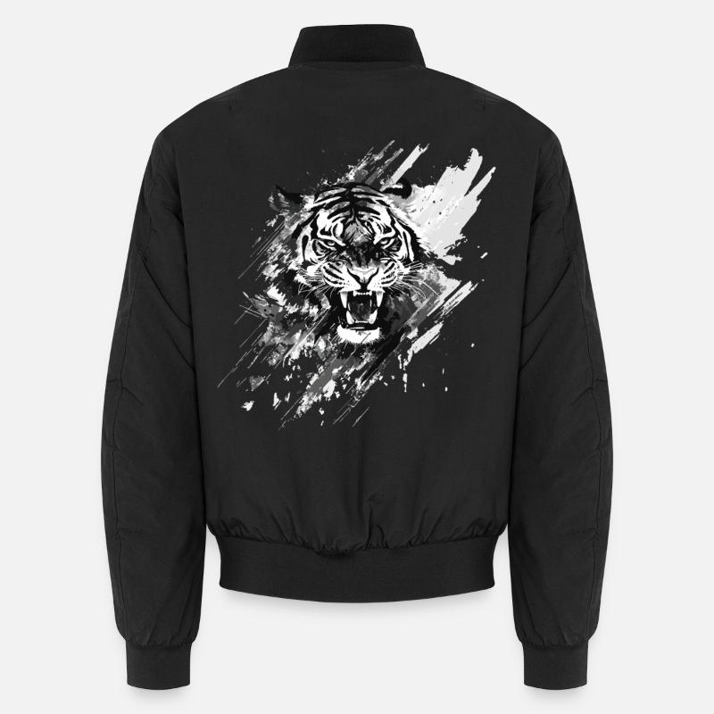 Tiger Head Predator Nature Wilderness Splash Unisex Bomber Jacket