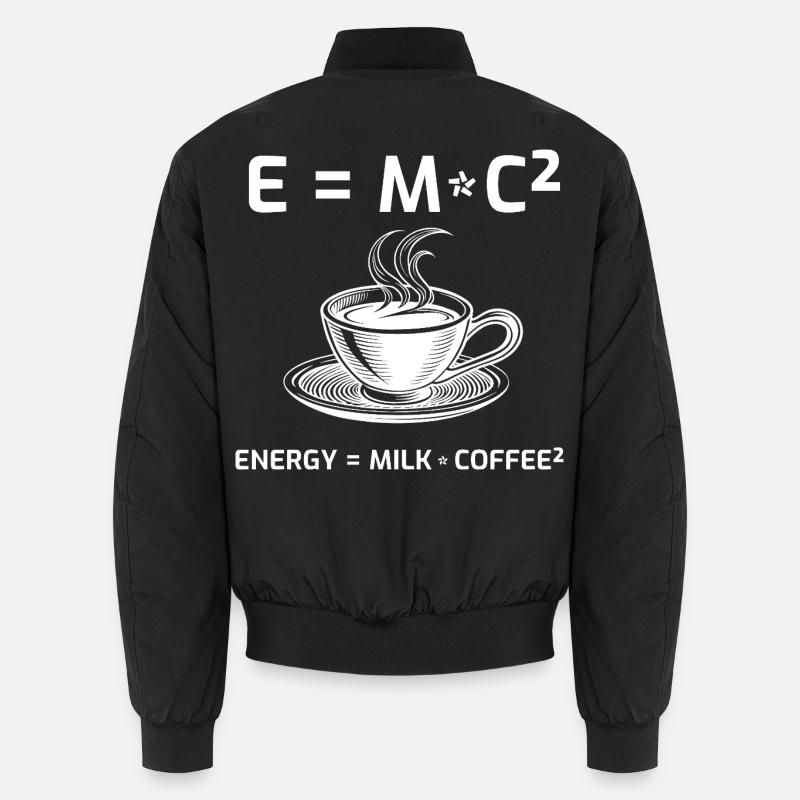 Kaffeetrinker Kaffeeformel E=MC2 - Unisex Bomberjacke - Schwarz