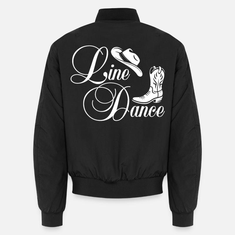 Line Dance Western Script - Unisex Bomberjacke - Schwarz
