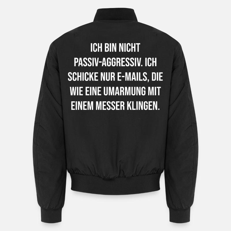 Schneidende E-Mail Umarmung - Unisex Bomberjacke - Schwarz