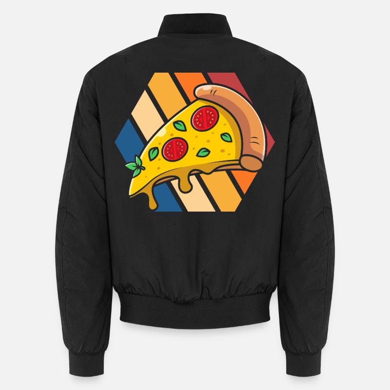 Pizza Pop Art Slice - Unisex Bomber Jacket - black