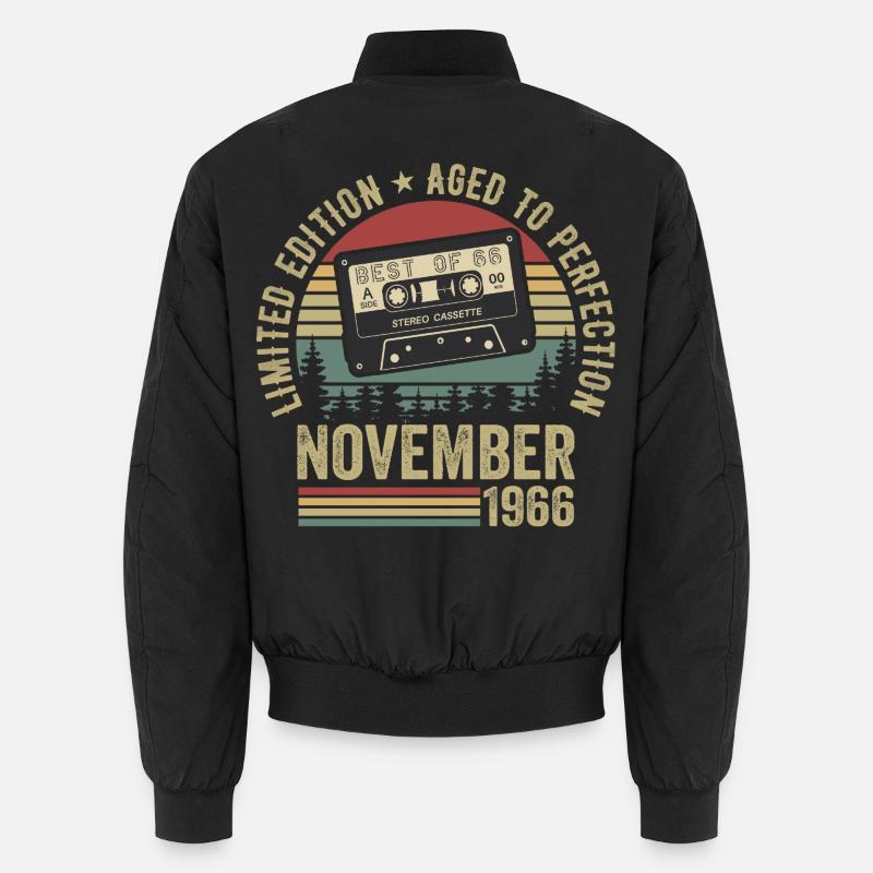 November 1966 - Unisex Bomber Jacket - black