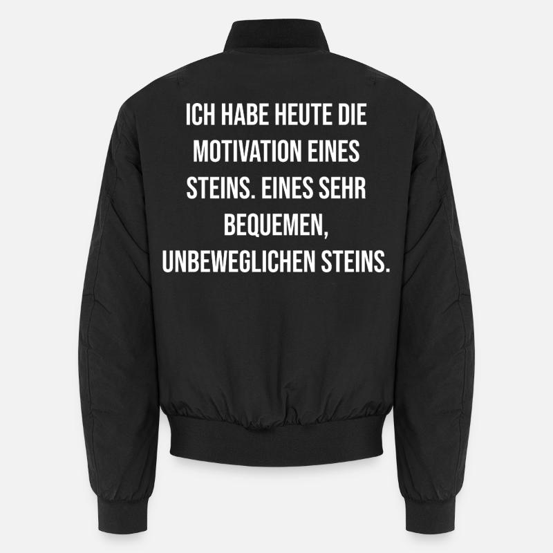 Motivation eines unbeweglichen Steins Unisex Bomberjacke