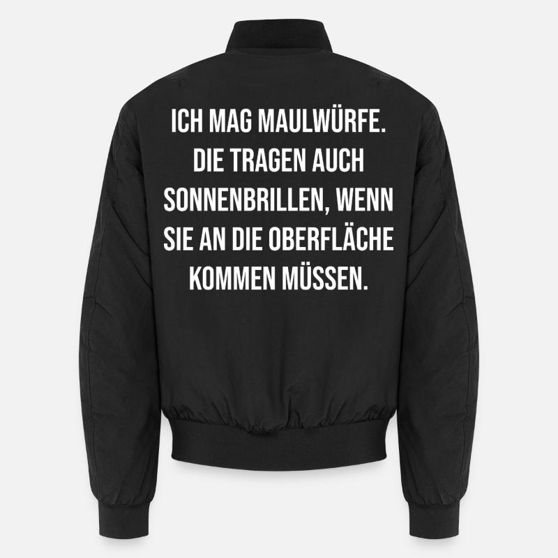 Moles with Sunglasses Design Unisex Bomber Jacket