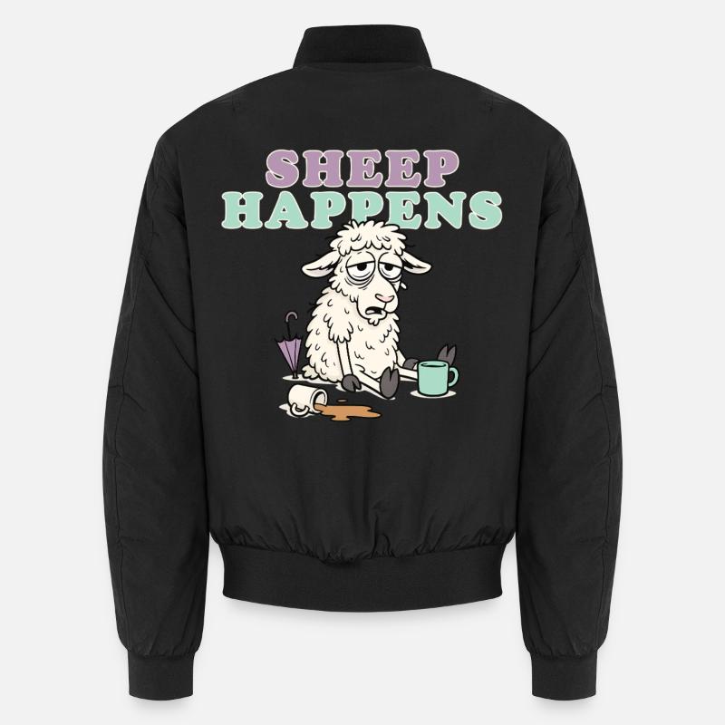 Mouton Arrive Rire Pastel Bomber unisexe