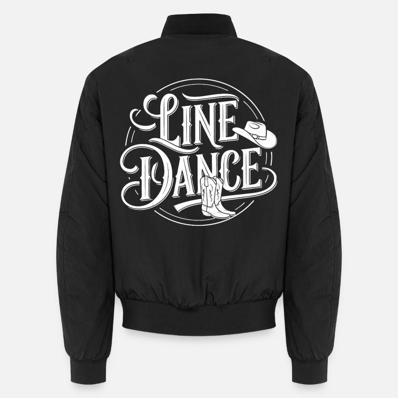 LineDance Cowboy Country Dance - Unisex Bomberjacke - Schwarz