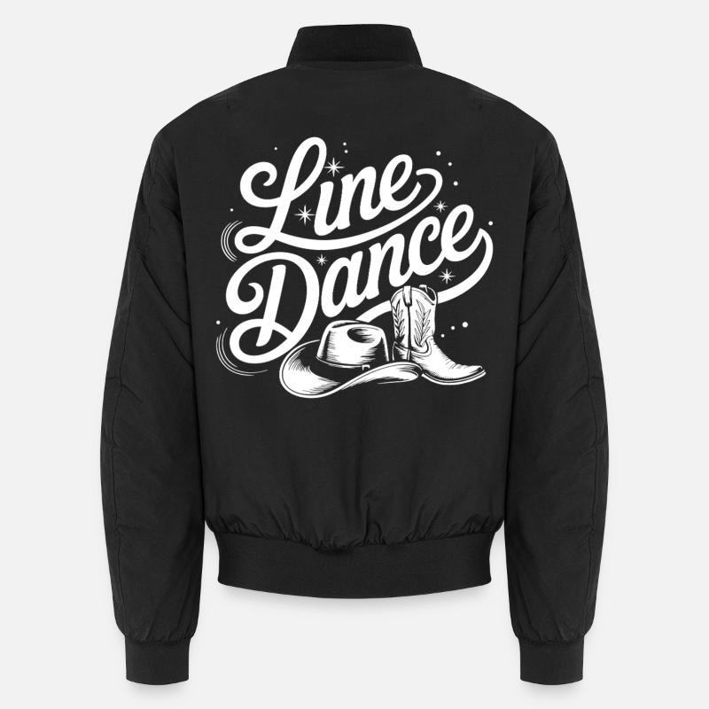 Line Dance Stiefel Illustration Unisex Bomberjacke
