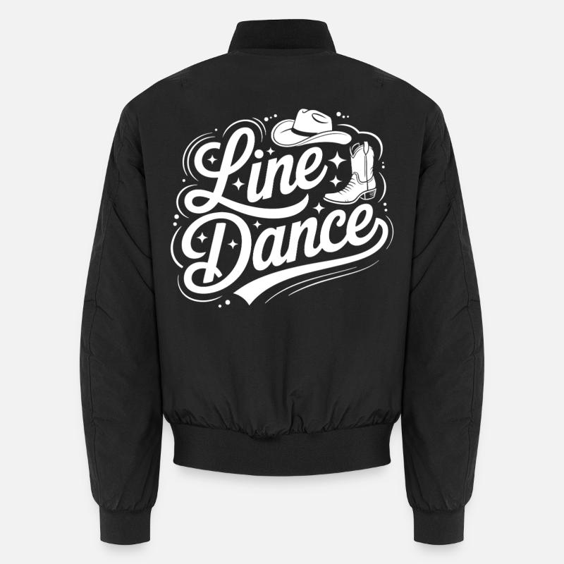 Line Dance Silhouette Lettering Unisex Bomber Jacket