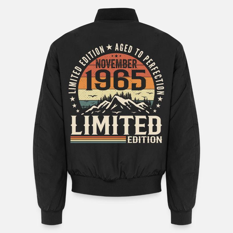 November 1965 Einzigartiger Retro-Geburtstag Unisex Bomberjacke