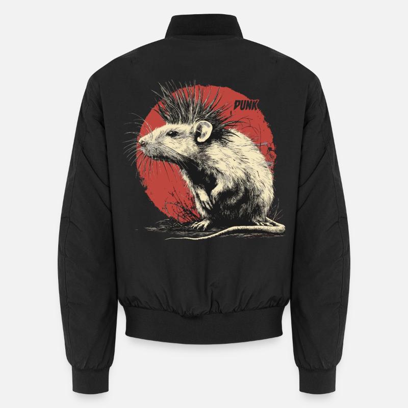 Punkrock Ratte Unisex Bomberjacke