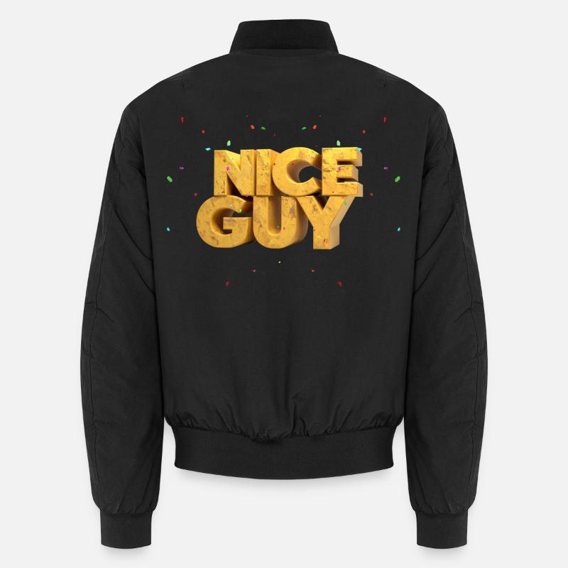 Nice Guy – Monumental Sandstone Letters & Conf Unisex Bomber Jacket
