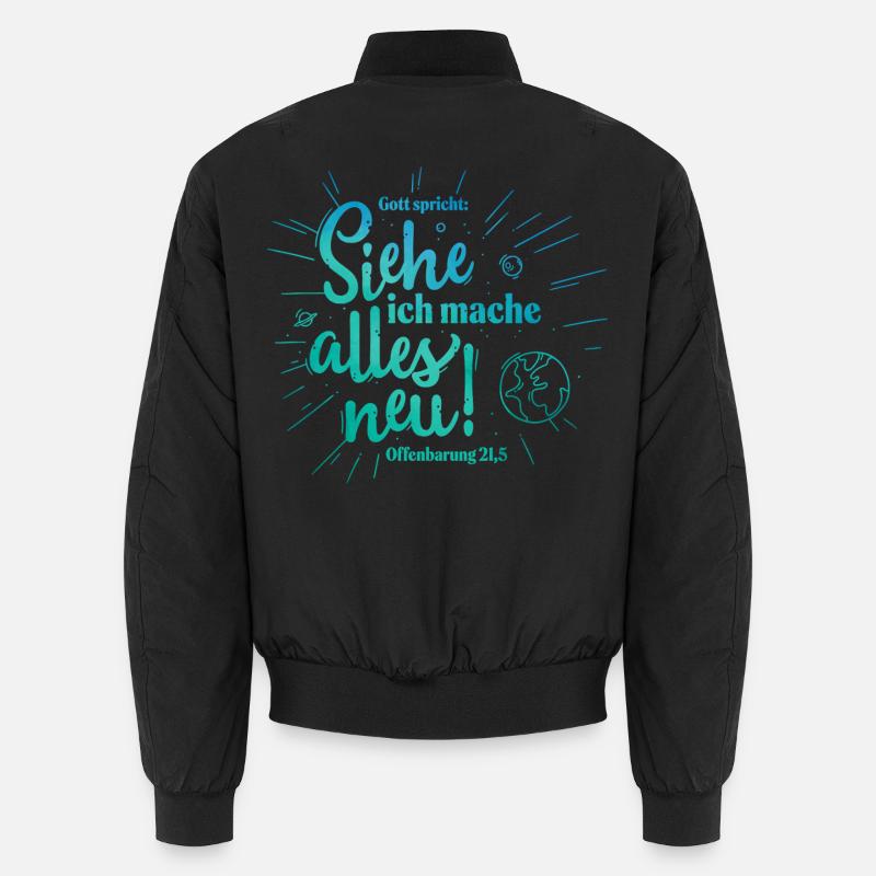 Gott spricht: Alles neu Design Unisex Bomberjacke