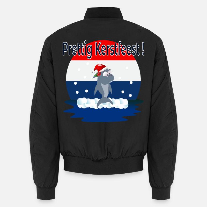 Joyeux Noël Requins - Bomber unisexe - noir