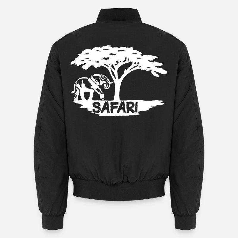 Safari et éléphant blanc Bomber unisexe