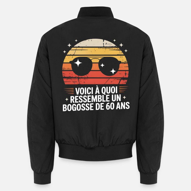 Soleil rétro Bogosse 60 ans Bomber unisexe