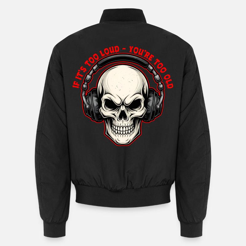 Crâne avec casque Design graphique audacieux Bomber unisexe