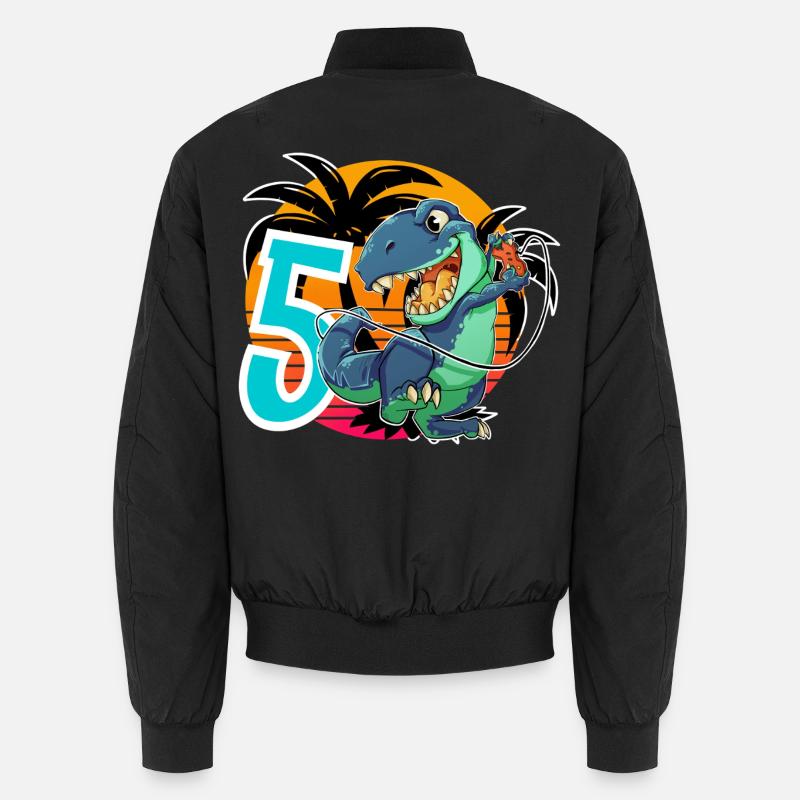 5 T Rex - Unisex Bomberjacke - Schwarz