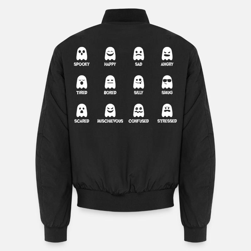 Geistergesichter mit variierender Laune Unisex Bomberjacke