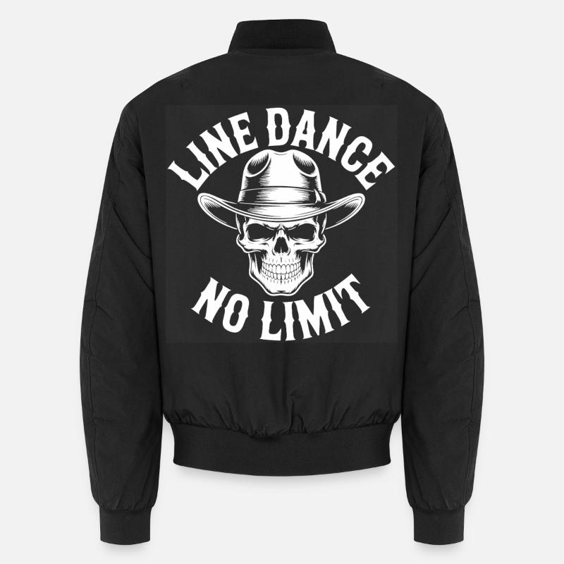 Line Dance Skull No Limit - Unisex Bomber Jacket - black