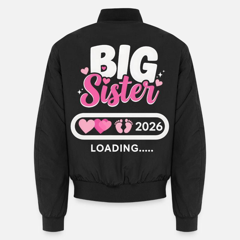 Große Schwester Loading 2026 | Ankündigung Shirt Unisex Bomberjacke