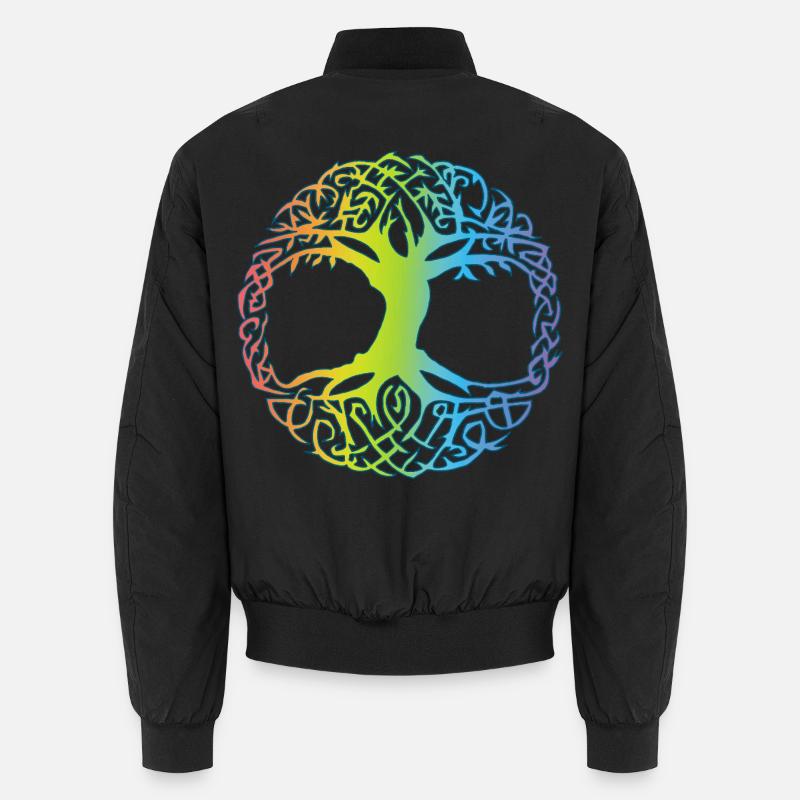 Mehrfarbiger keltischer Baum Unisex Bomberjacke