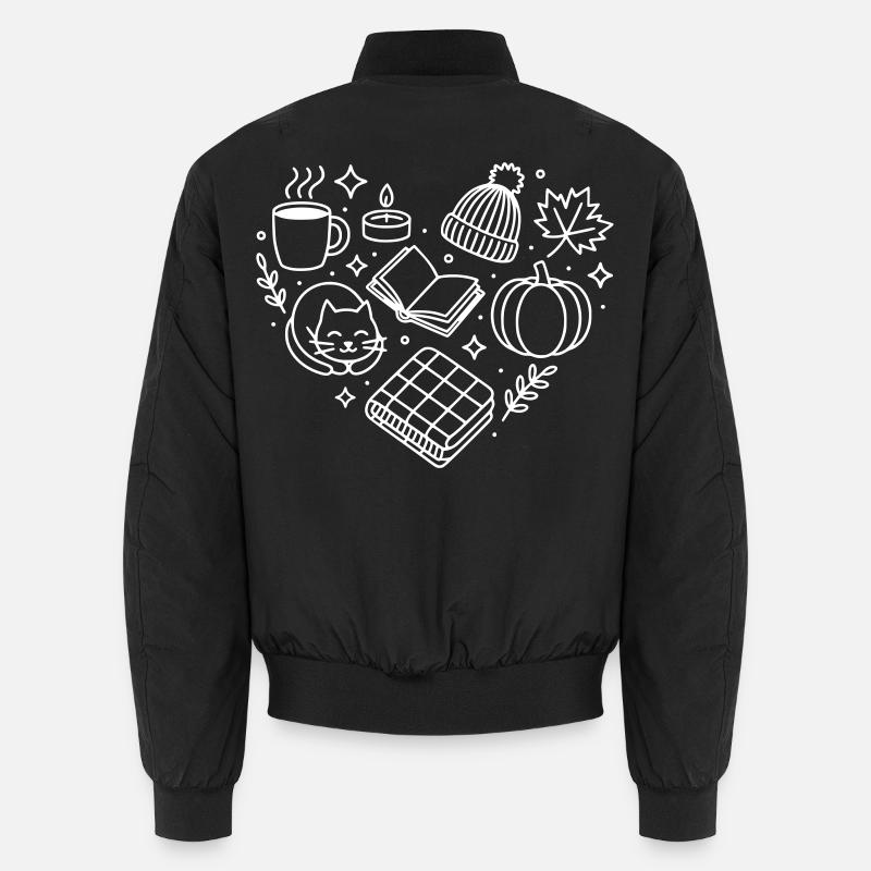 Herbst Herz Unisex Bomberjacke