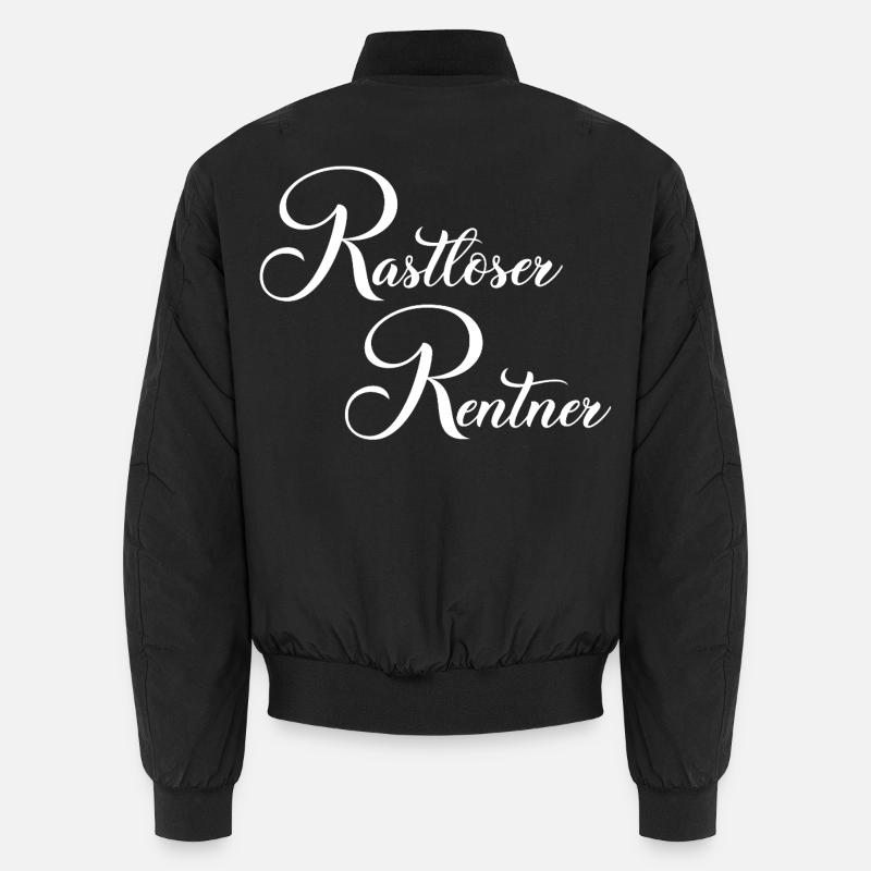 Restless pensioner lettering Unisex Bomber Jacket