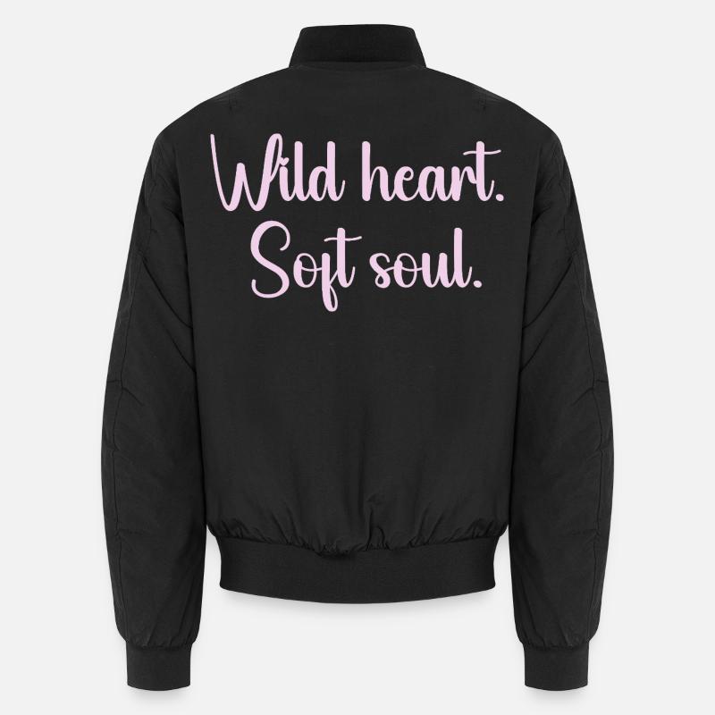 Wildes Herz Sanfte Seele Unisex Bomberjacke