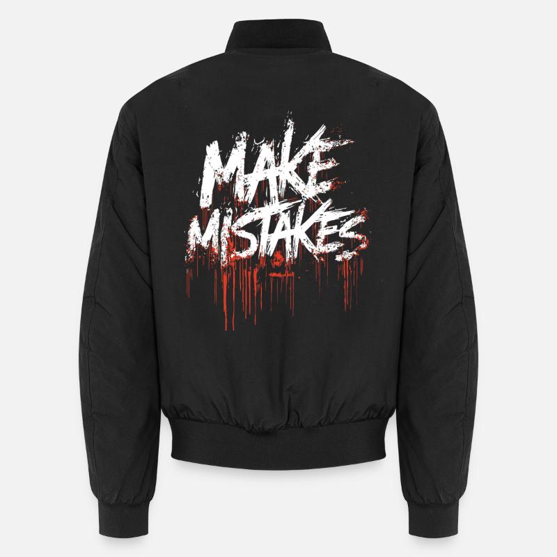 Make mistakes - Unisex Bomber Jacket - black