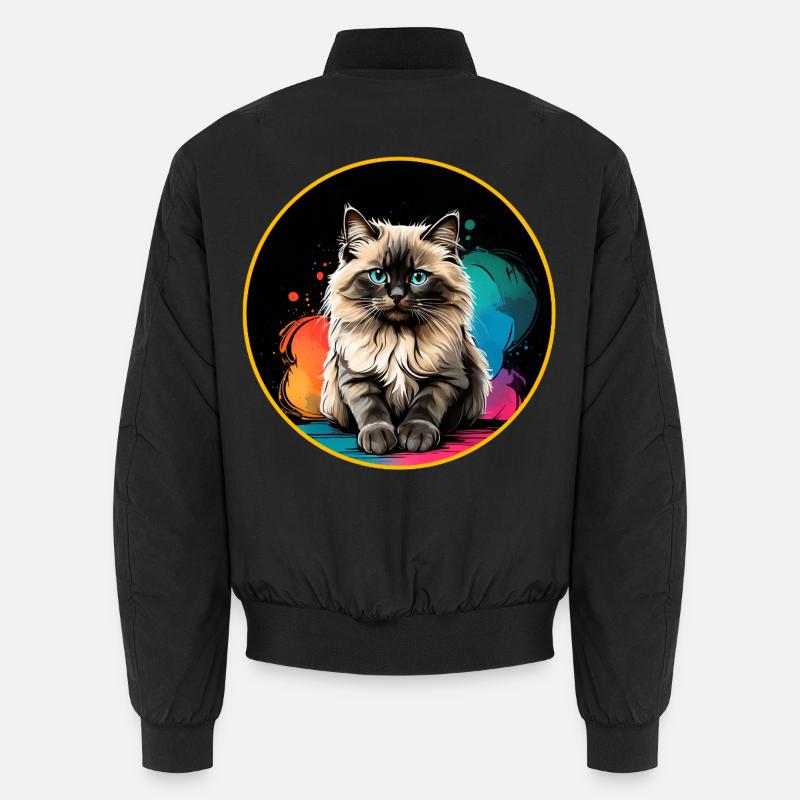Ragdoll Katzenportrait Unisex Bomberjacke