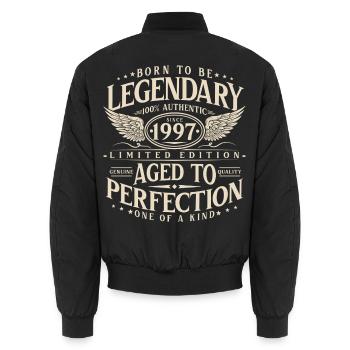 Legendär_seit_1997_Jahrgang_Geburtstag_Geschenk - Bomber unisexe - noir - Dos - AI Model Male 185 light (185cm)